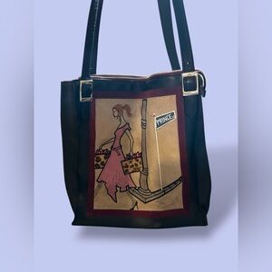 Stylish Black and Brown Tote Bag